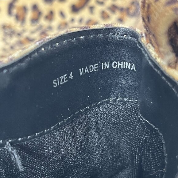 Dolce Vita Sophie Girl Leopardess Tan Leopard Print Red with‎ shoestrings Size 4 - Picture 11 of 12